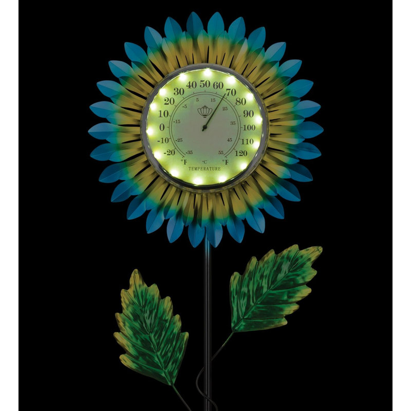 Thermomètre à piquet solaire, Bleu