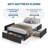 Twin Size Platform Bed Frame with 3 Storage Drawers Dark Gray