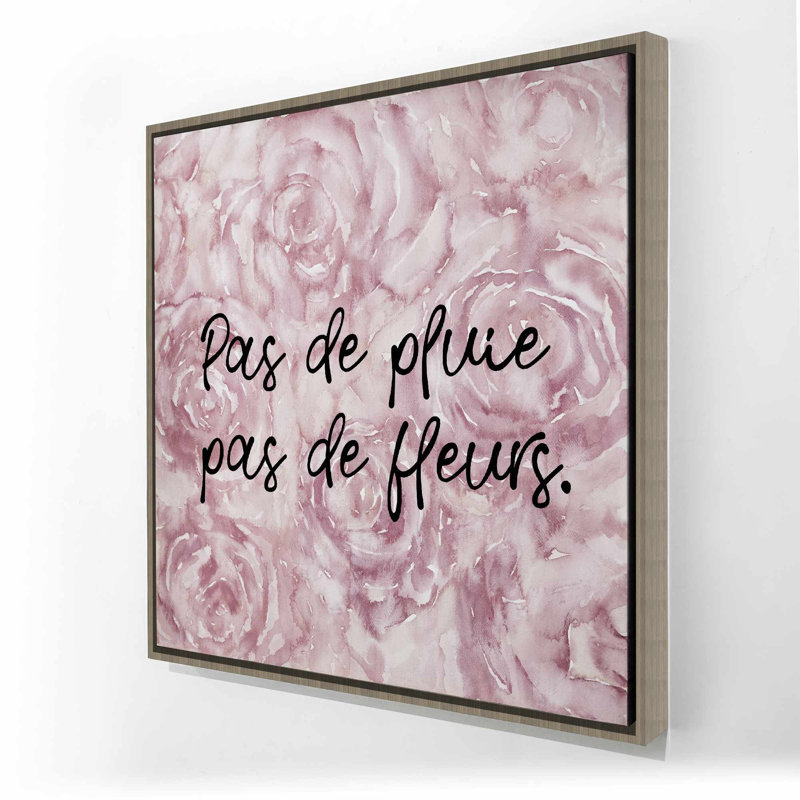 Pas de pluie pas de fleurs | Floral Bedroom Canvas Decor