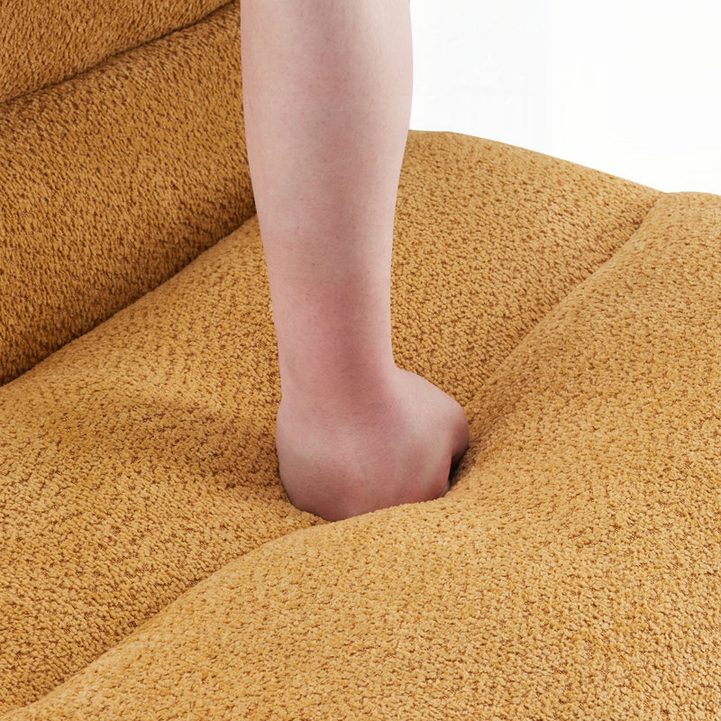 Fauteuil moderne avec assise moelleuse, Gingembre gingembre