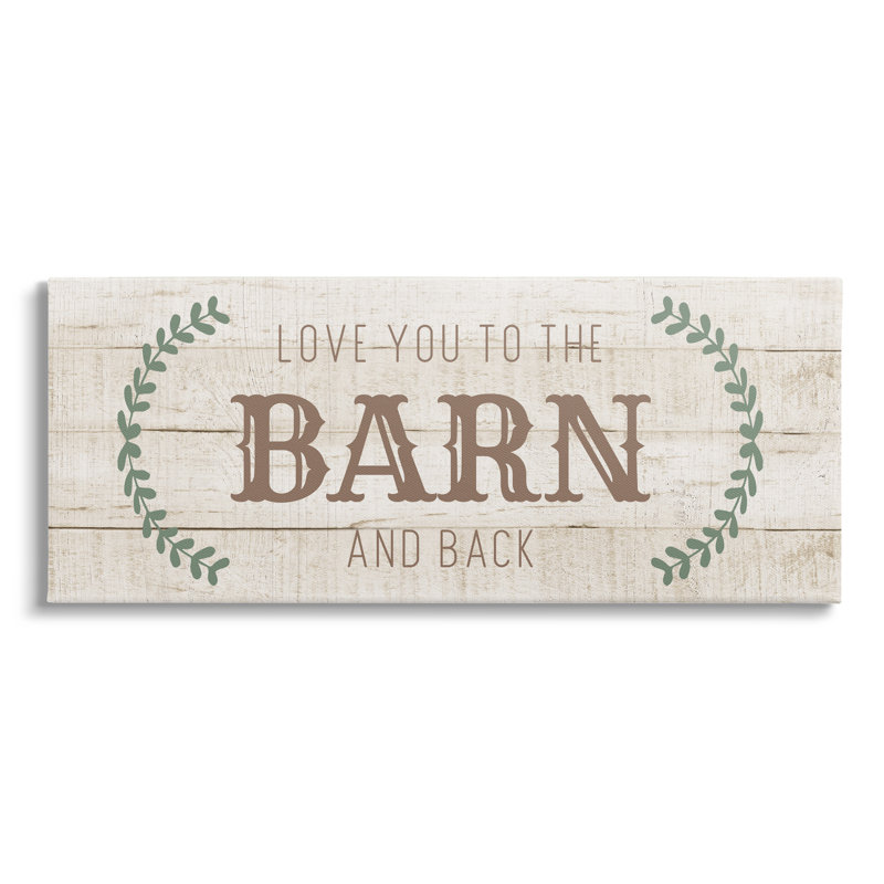 " Love You Barn & Back " by CAD Design, 20" H x 48" W x 1.5" D