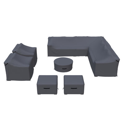 Eloisa Outdoor Conversation Set Group Seating Sectional Patio Furniture Covers