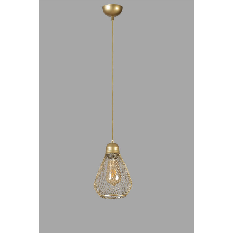 Lustre, Or, H 27,51 po x l 5,9 po x P 5,9 po