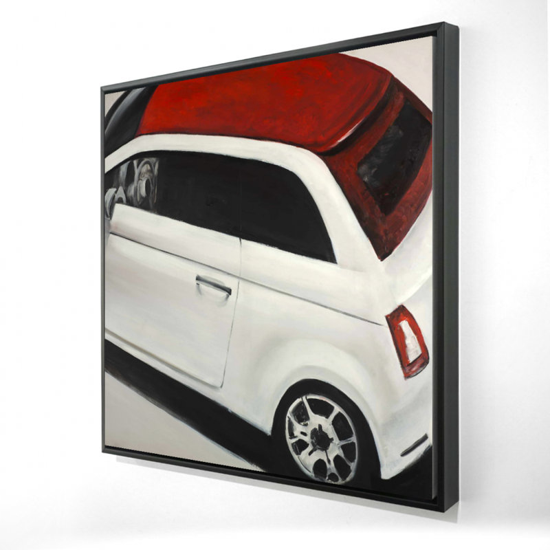 Toile de voiture italienne rouge et blanche | Art mural Home Decor