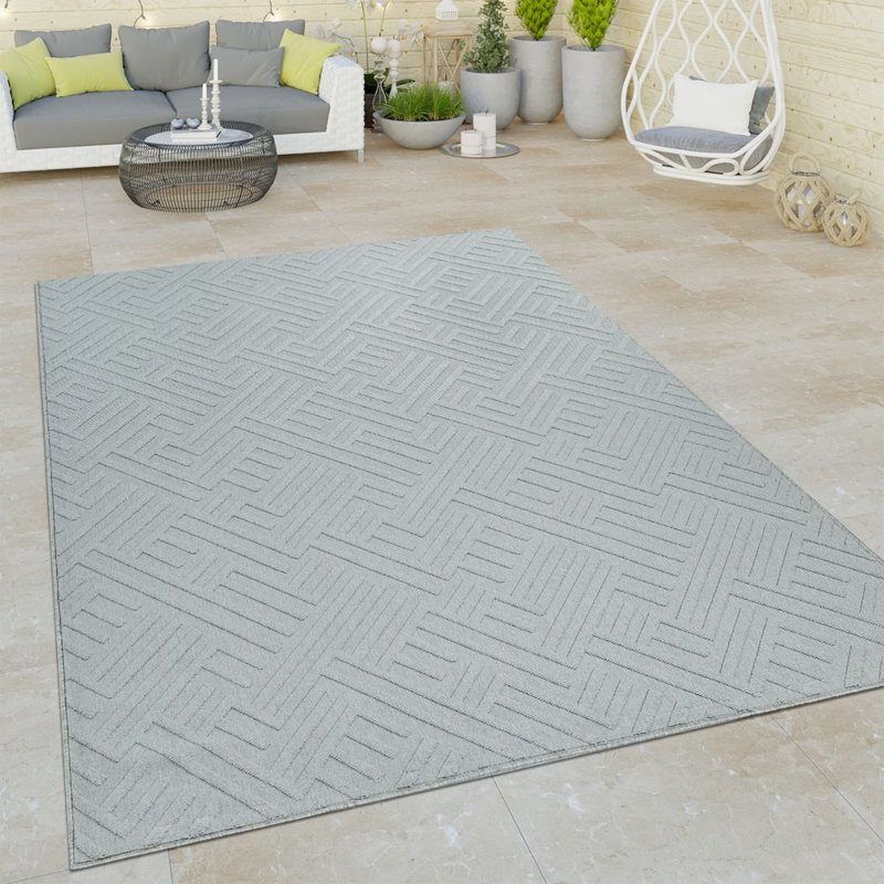 Jules Rectangle Geometric Shag Indoor / Outdoor, Rectangular 160 x 230cm