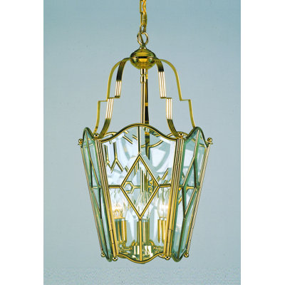 Plaistow 4 - Light Gold Lantern Pendant