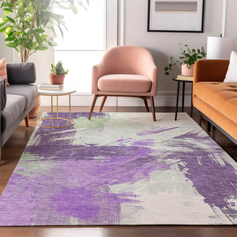 Premium Machine Washable Varroville AMF1711 Modern Rug, Rectangle 10' x 14'