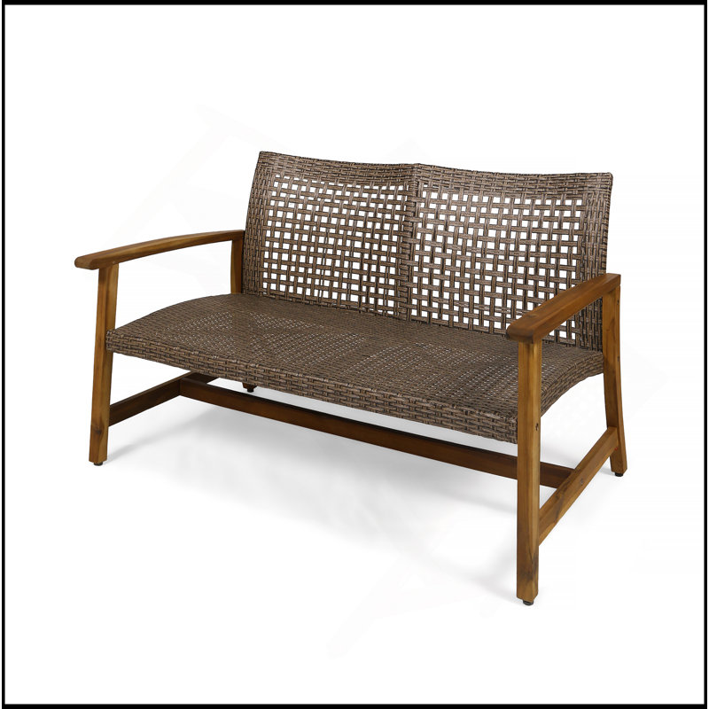 Causeuse en bois Hampton, Naturel / brun