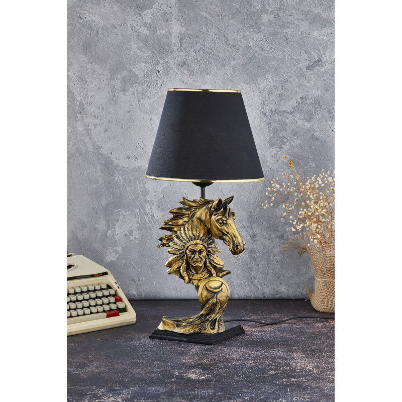 Table Lamp, Gold, Black