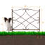 Bordure de jardin à 5 panneaux pour clôture de jardin pour chien H 24 po x L 10 pi-55837529