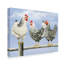 « three black prepour poules », reproduction de peinture à l’acrylique sur toile tendue-30356935