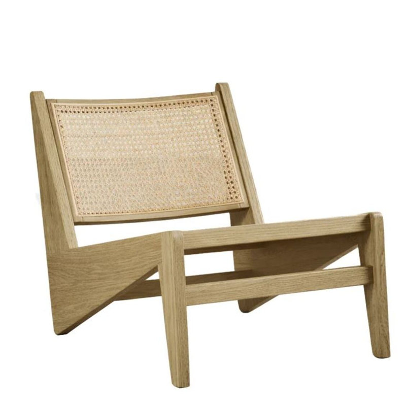 Fauteuil lounge Coben en rotin tressé