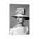 Audrey Hepburn In A Tall Two Bowed Hat by Radio Days - Wrapped Canvas Print