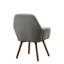 Chaise grise chic avec cadre en mousse et pieds en bois