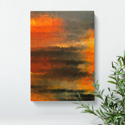 Burnt Ash Abstract - Wrapped Canvas Print