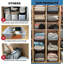6 Pack Pull Out Wardrobe Drawers, Stackable Clothes Storage Organiser