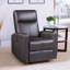Fauteuil inclinable électrique brun avec accoudoirs carrés