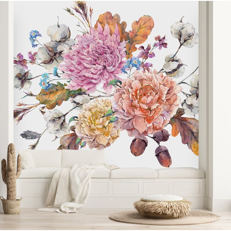 Red Barrel Studio® Peel & Stick Floral Wall Mural | Wayfair