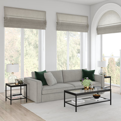 Nave 3 - Piece Glass Top Living Room Table Set