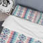 Ensemble de housse de couette à motif floral rose et bleu abstrait-785010784