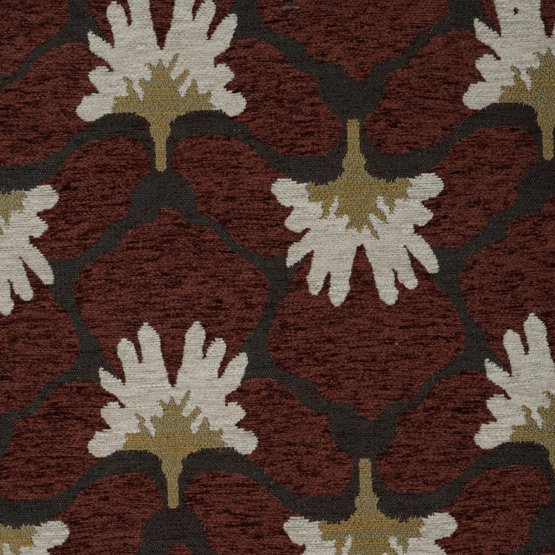 Battery-Chelsea Floral Chenille Fabric, Henna