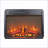 Electric Fireplace Insert 23 Inch with Realistic Flame, Log Set, Overheating Protection | Electric | Tempered Glass+Sheet Metal
