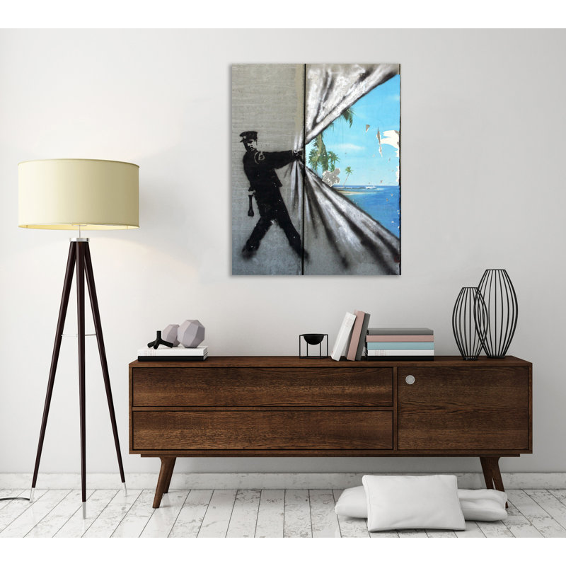 Covering Paradise by Banksy - Wrapped Canvas Print, 38 cm H x 30 cm W x 4 cm D