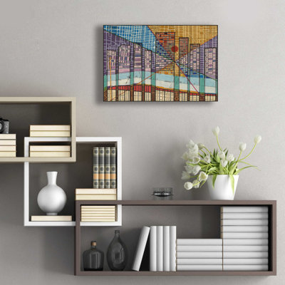 «Modern Map of Detroit» par Nikki Galapon, art mural en verre acrylique