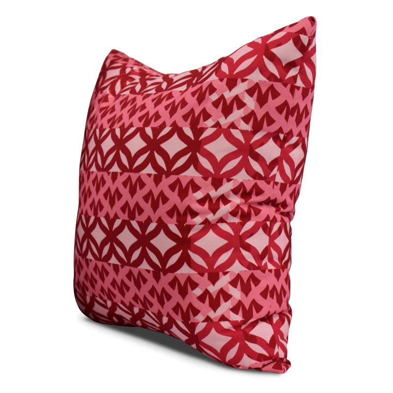 Housse et insert de coussin carré Nantucket, Rouge, H 18 po x l 18 po