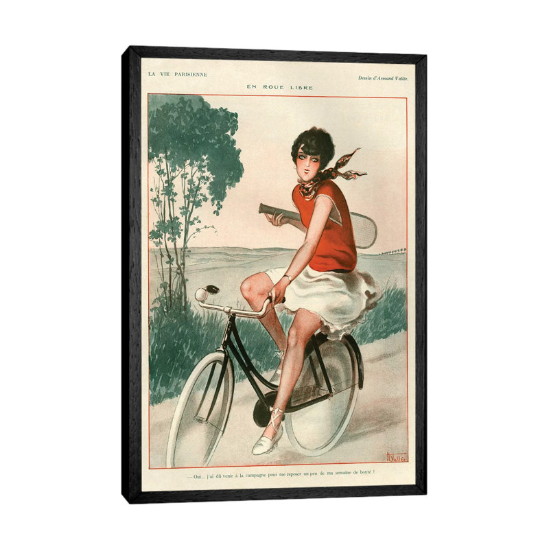 1927 La Vie Parisienne III Plate by The Advertising Archives - Floater Frame Gallery-Wrapped Canvas Giclée on Canvas, Black