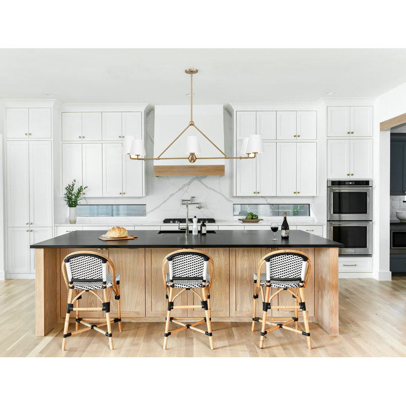 Kinston 6 - Light Dimmable Modern Linear Chandelier, White