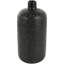 Vase décoratif en céramique noir avec gravures géométriques-874216673