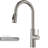 Karran Pull-Down Kitchen Faucet with Interchangeable Sprayers, Blade Spray & Advanced Aerator, High-Arc in Spot-Free Stainless Steel-119904225