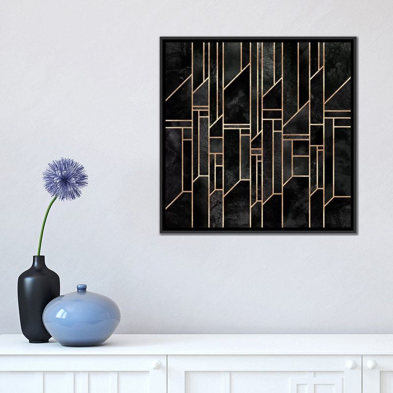 «Skies», impression sur toile, H 18 po x l 18 po x P 1,5 po, Toile avec cadre noir, Pas de tapis