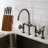 Kingston Brass Two-Handle 4-Hole Deck Mount Industrial Style Bridge Kitchen Faucet with Brass Side Sprayer-68941893-99316513