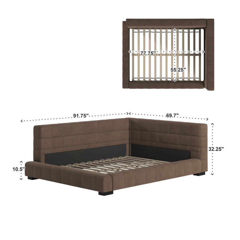 Beckham Upholstered Platform Bed, Full/Double