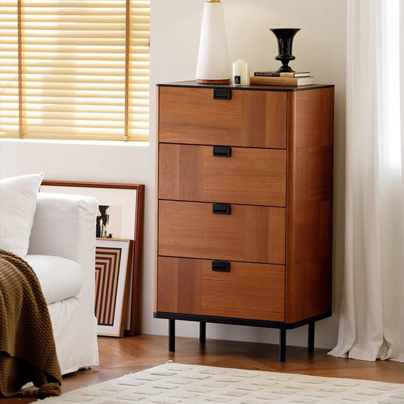 Commode d'appoint nordique de style rétro, H 41,7 po x l 23,6 po x P 15,7 po
