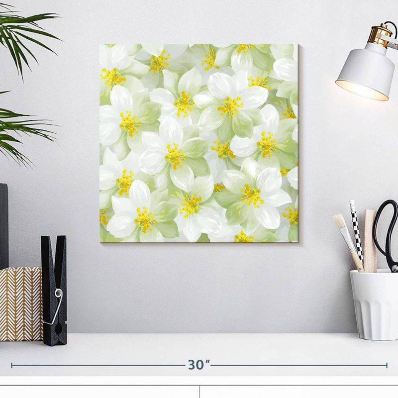 Fleurs de jasmin blanches Harnek, H 16 po x l 16 po