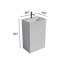 Meuble-lavabo sur pied 20 po avec lavabo en céramique, armoire de salle de bain autoportante, KD-1797185291