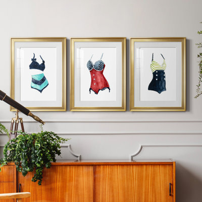 " Vintage Swimwear I " 3 - Pieces