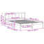 Bed Frame with Headboard Solid Pine Wood-1651658091-1651658090
