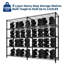 Heavy-Duty Metal Wire Shelving Unit - 5-Tier Adjustable Garage/Pantry Storage Rack, L-Shaped Corner or Straight Double-Row, Leveling Feet, 70"H, Black - 5 Floors, Width 35-135783381