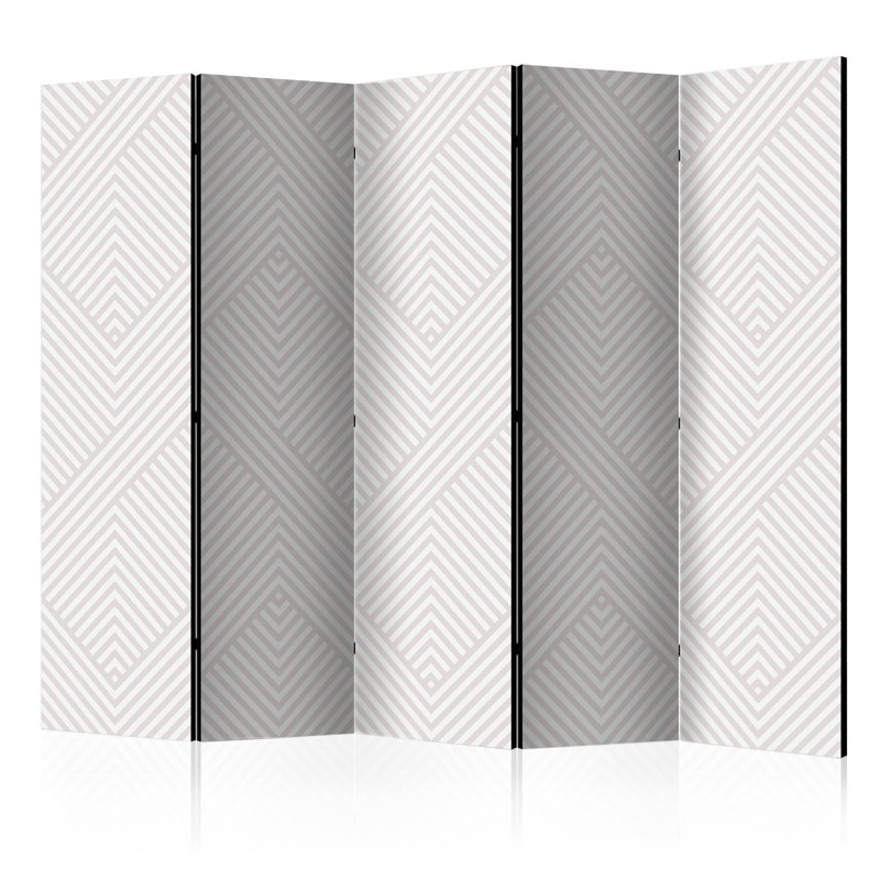 225cm W x 172cm H 5 - Panel Wood Folding Room Divider