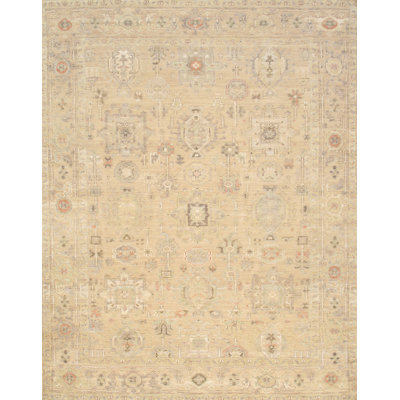 Oushak Cream Wool Area Rug