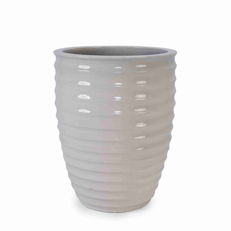 High-quality ceramic flower pots, Milk White