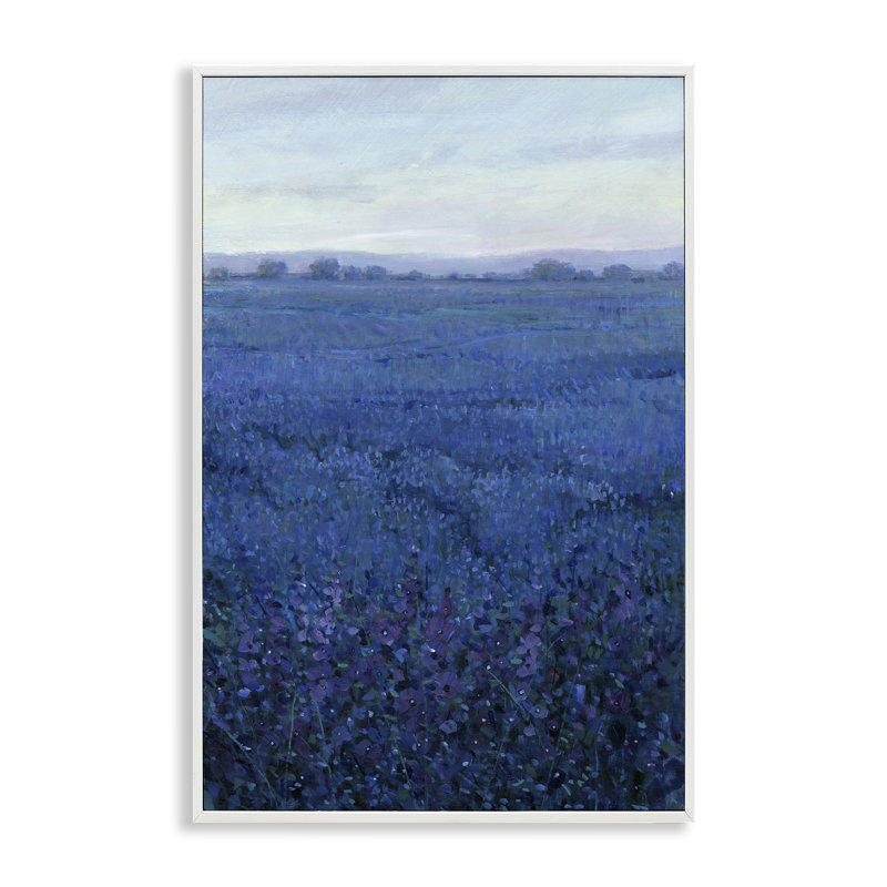 Vaste champ bleu, art de la giclée encadrée par Tim Ottoole, H 18 po x l 12 po, Giclée encadrée blanc bord de mer