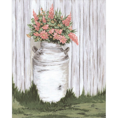 " White Washed Milk Can "
