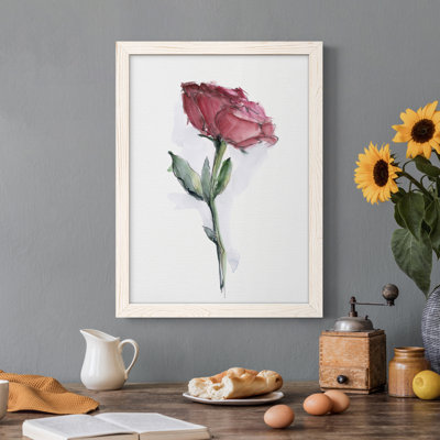 Watercolor Floral Contour II - peinture sur toile encadrée