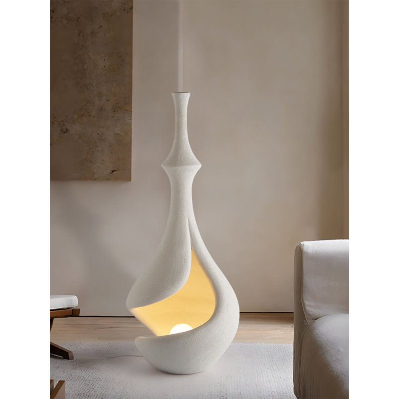 Wabi-sabi Style High-Density Polystyrene Floor Lamp