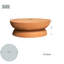 Ensemble de 2 tables basses rondes orange, style marbre, MGO, pour salon